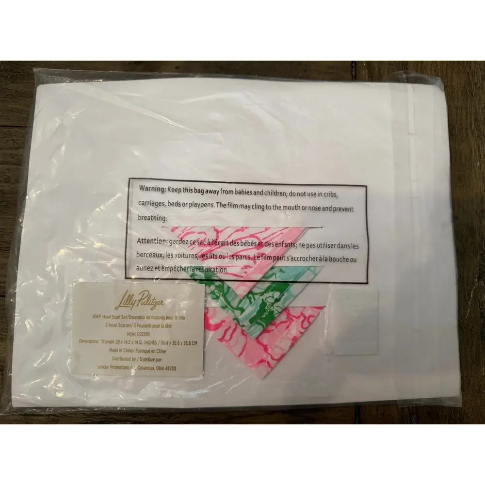 Lilly Pulitzer Head Scarves-set of 3 Burst of Joy Collection BRAND NEW with Tags